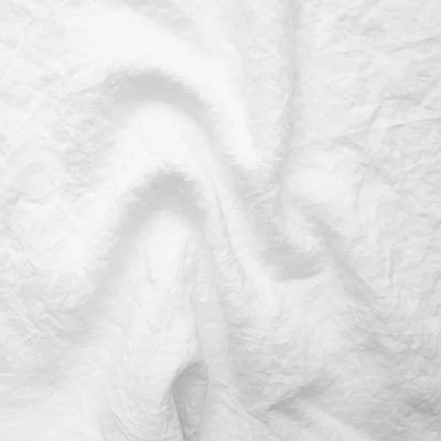 Swatch for optic white hemstitch border linen pillowcase