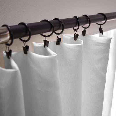Bourdon Edge Linen Curtains fixation light grey