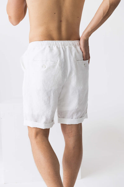 French linen shorts "Rafael" white11