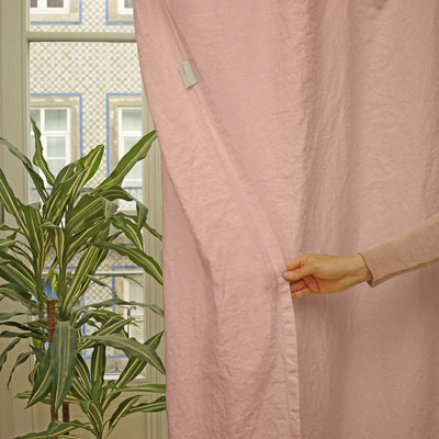 Linen curtain unlined nude