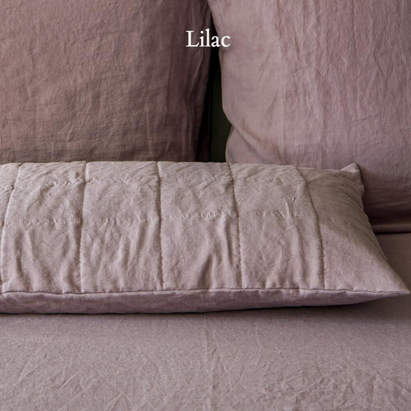 Quilted Linen Pillowcase 