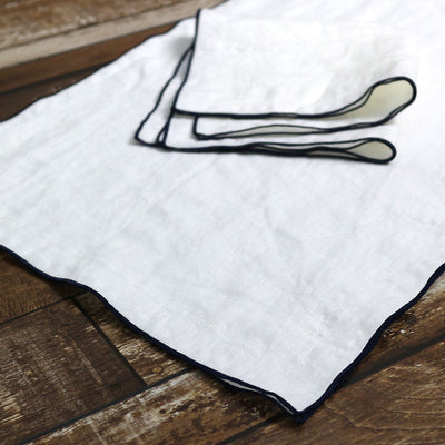 Bourdon Edge Table Runner Indigo Blue 