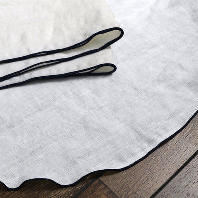 Bourdon Edge Tablecloth Indigo Blue border 