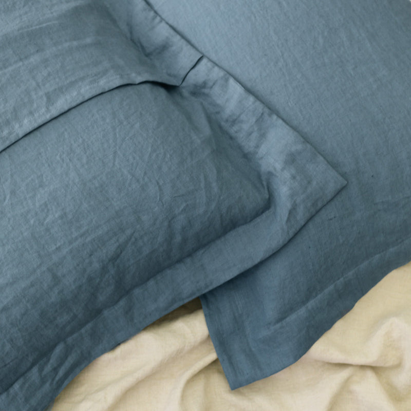 Flanged Linen Pillowcases 