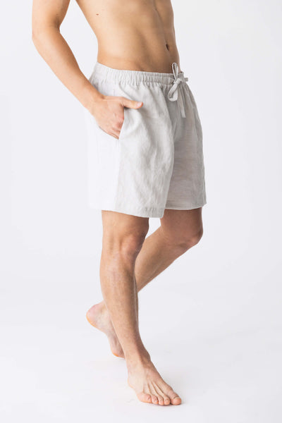 Short de pyjama en lin doux “Emanuel” white11