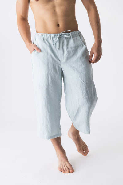 Men's Linen Shorts icy blue11