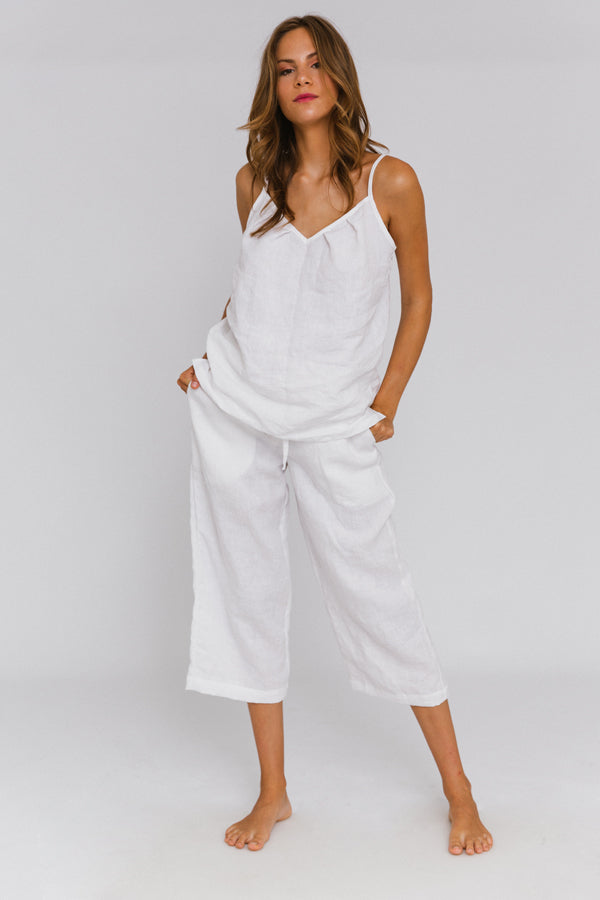 Casual Washed Linen Bermuda "Julia"01