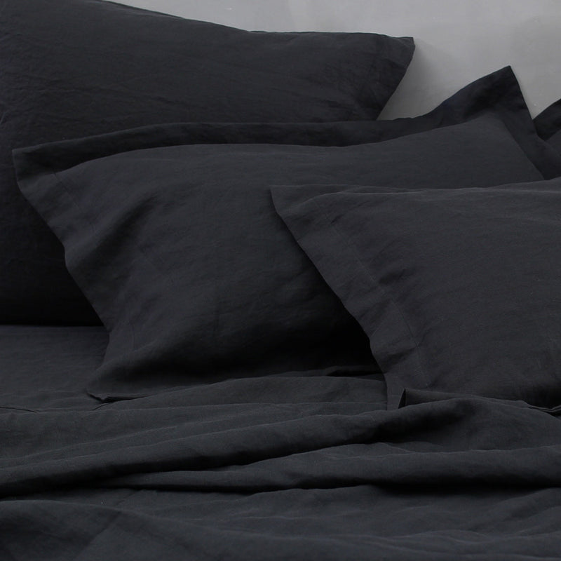 Flanged Linen Pillowcases 
