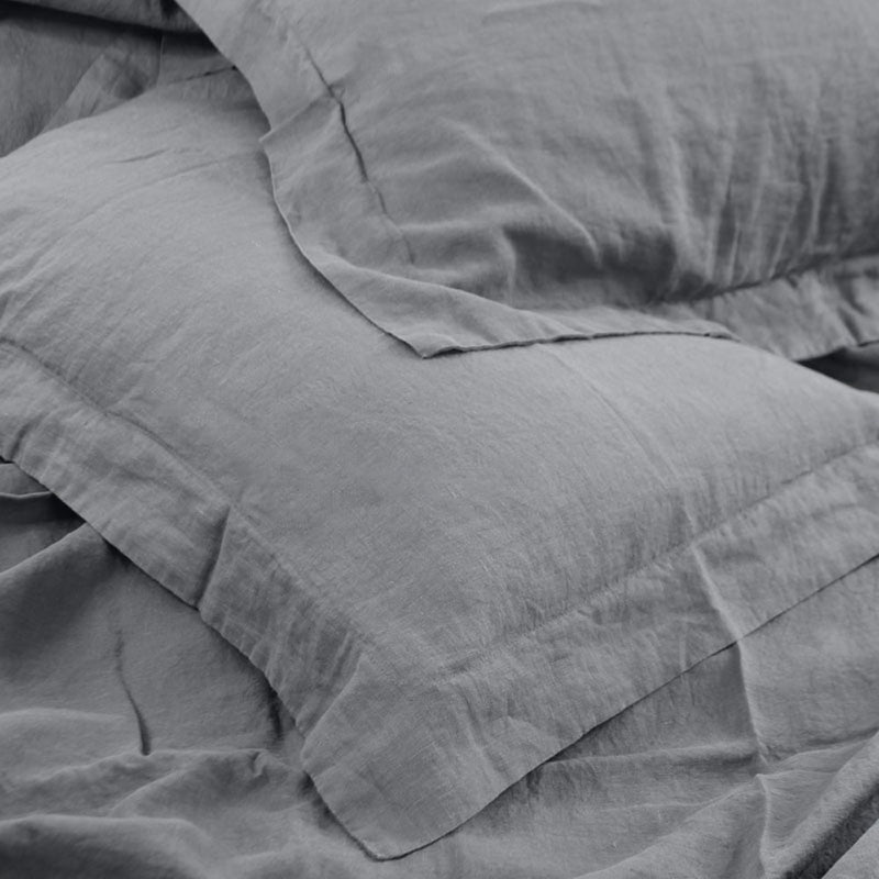 Flanged Linen Pillowcases 