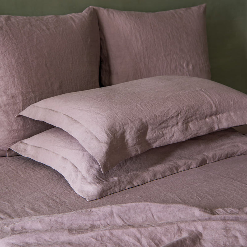 Flanged Linen Pillowcases 