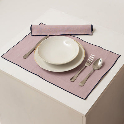 Bourdon Edge Linen Placemats #colour_lilac