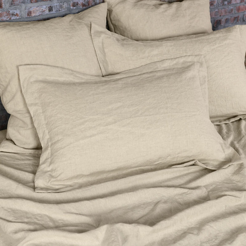 Flanged Linen Pillowcases 