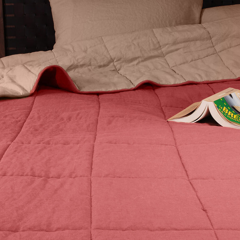 Linen Quilt with Wool Padding 