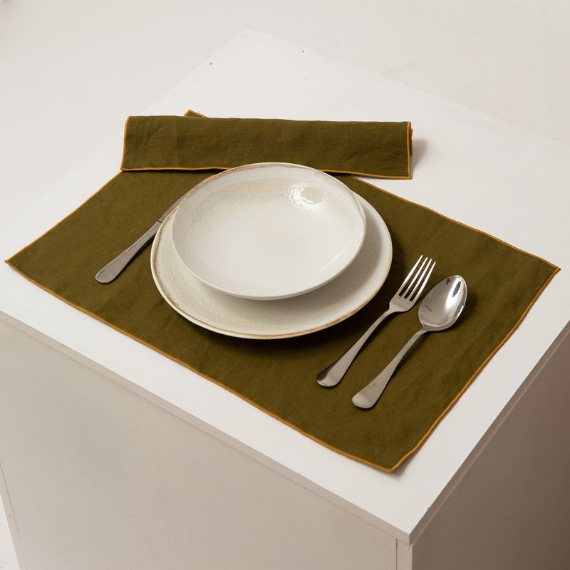 Bourdon Edge Linen Placemats 